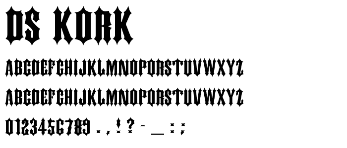 DS Kork font